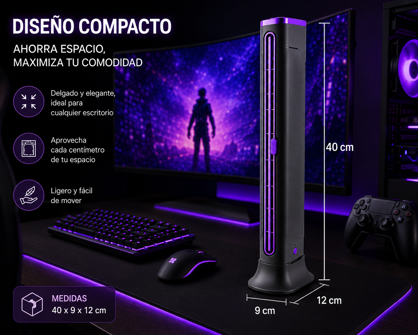Air Dax Ultra - Ventilador de Torre Sobremesa